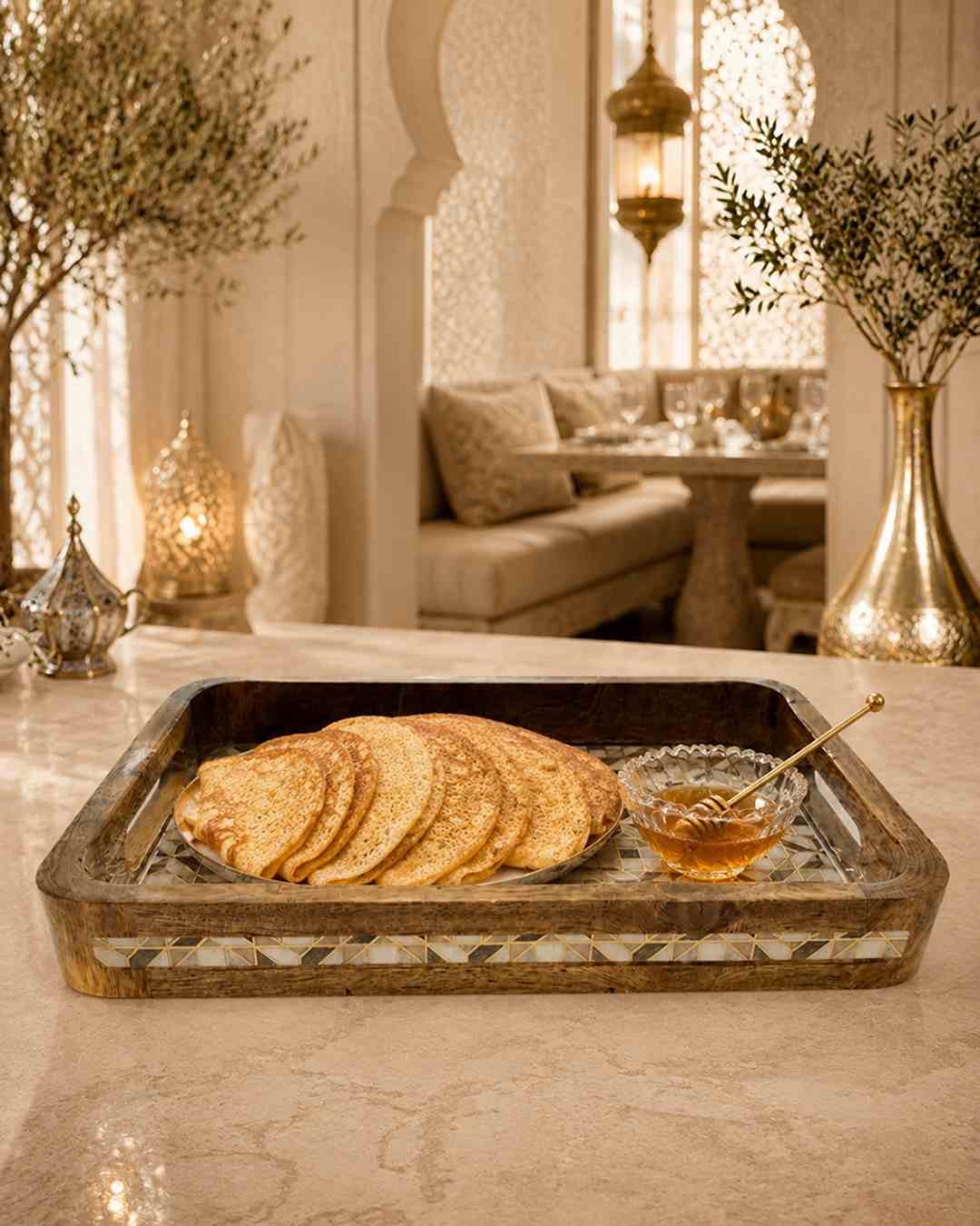D1_4 Rectangular Wooden Tray for Snacks & Desserts - Image 4