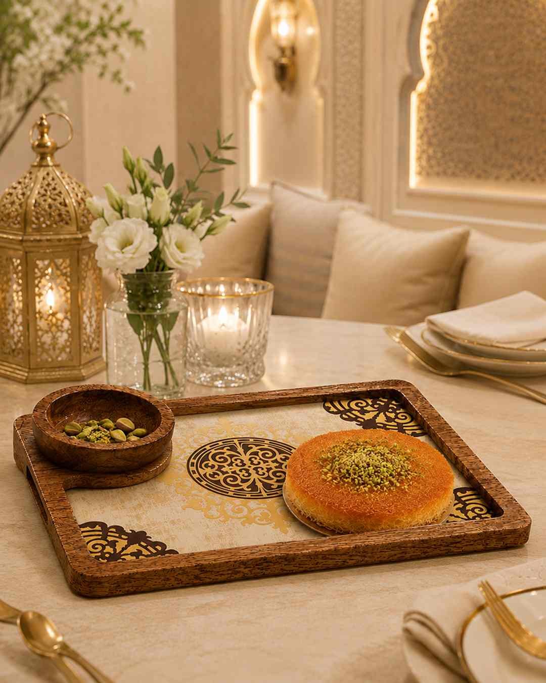 d1_4 Wooden Serving Platter With Dip Bowl for Snacks, Fruits & Desserts - Image 4