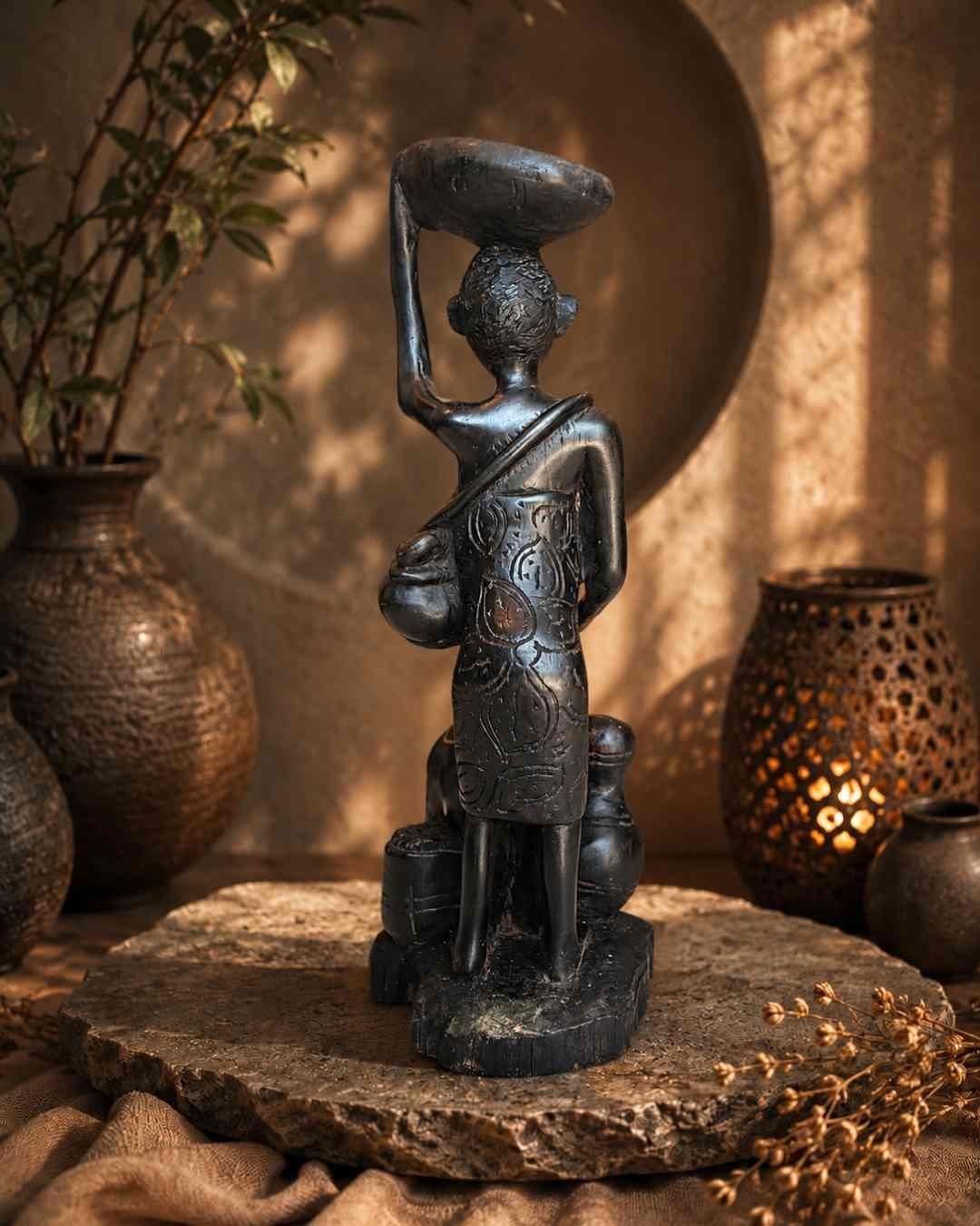 WB_P_14.3 Handcrafted African tribal sculpture. - Image 3